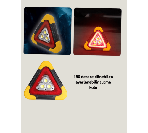 2000mAh Kapasiteli Taşınabilir Üçgen Park Lambası Yeni Nesil