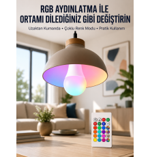 Ambiyans Aydınlatma RGB Led Lamba Kumandalı Renk Değiştirebilen
