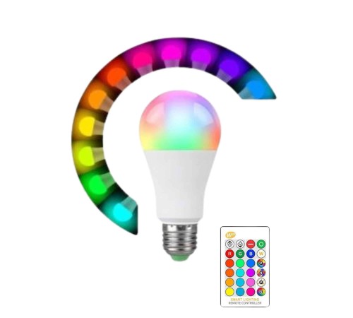 Akıllı RGB Led Ampul Led Uzaktan Kumandalı Renk Değiştiren Ampul