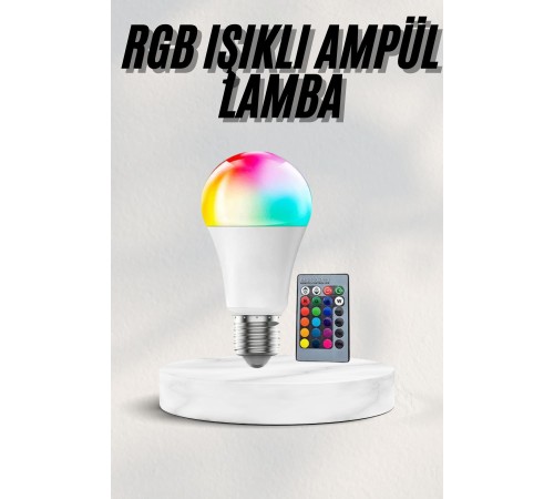 Akıllı RGB Led Ampul Led Uzaktan Kumandalı Renk Değiştiren Ampul