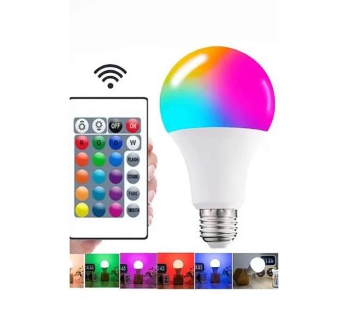 Ayarlanabilir Parlaklık RGB Led Ampul Beyaz Lamba Ve Renkli Ampul