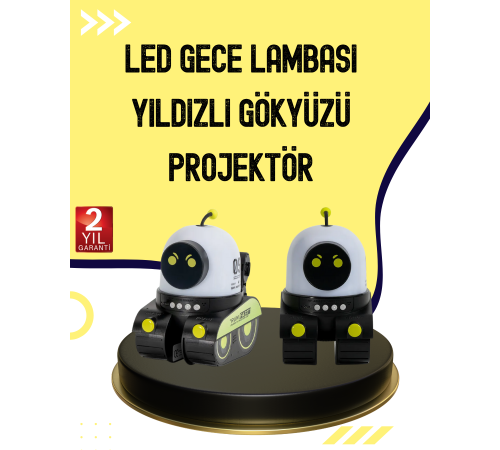 Otomatik Döner Slaytlı Üç Parlaklık Ayarlı Projektör Lamba