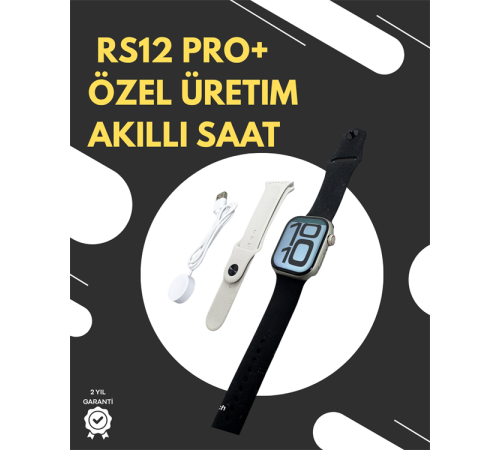 RS12 PRO+ 2025 Serisi Uzun Şarj Süreli Garantili Full Ekranlı Özel Üretim Akıllı Saat – 2GB Hafıza, AMOLED, GPS, Sesli Arama