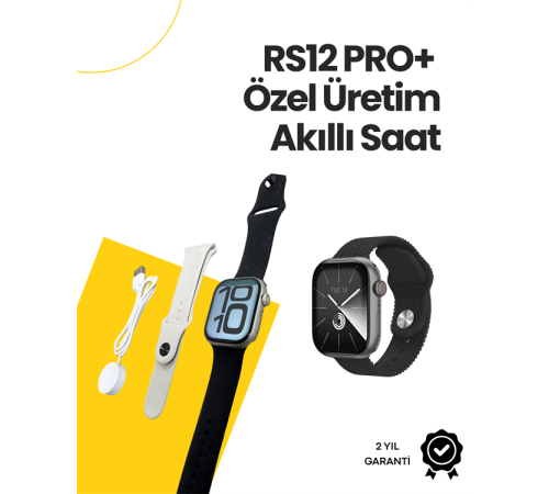 RS12 PRO+ 2025 Serisi Uzun Şarj Süreli Garantili Full Ekranlı Özel Üretim Akıllı Saat – 2GB Hafıza, AMOLED, GPS, Sesli Arama