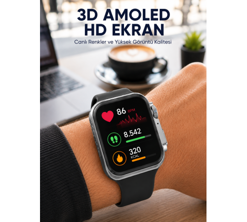 Gelişmiş Özellikli Akıllı Saat Dayanıklı Yapı ve AMOLED Ekran Yeni Nesil