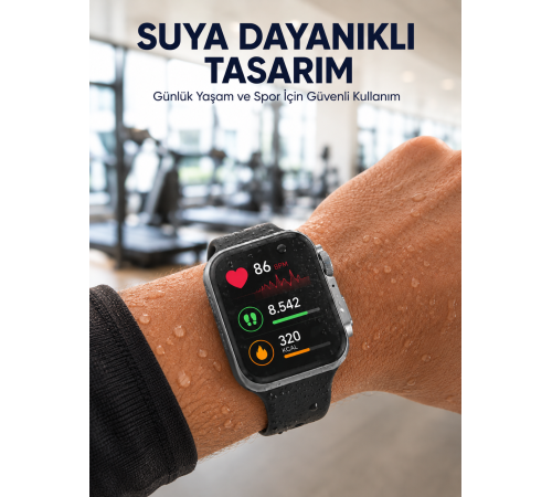Suya Dayanıklı Akıllı Saat Günlük ve Sportif Kullanıma Uygun Yeni Nesil