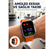 Akıllı Saat Unısex Zarif Görünümlü Titanyum Kasa Amoled Ekran Müzik Dinleme Yeni Nesil