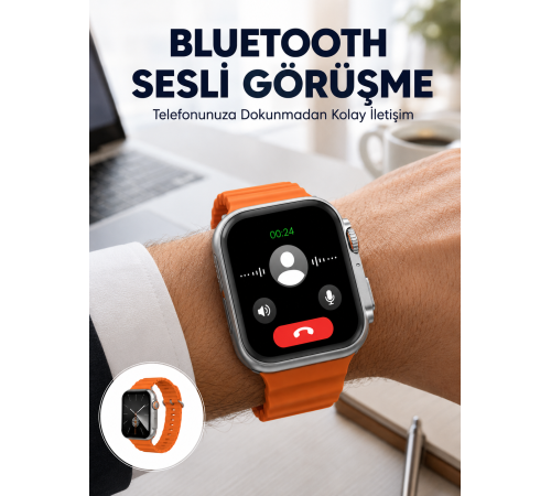 2025 Model Gelişmiş Özellikli Nabız Sensörlü Spor Takibi Yapabilen Titreşimli Saat Yeni Nesil