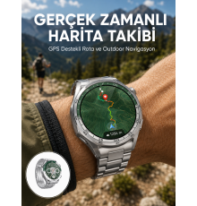 Premium Amoled Akıllı Saat GPS Harita Desteği Bluetooth Arama Sağlık Takipli Yeni Nesil
