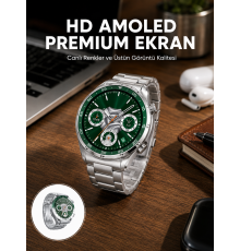 Harita Görüntüleme Özellikli Amoled Akıllı Saat 3 Kayışlı Fitness Takipli Yeni Nesil