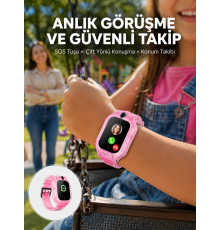 S10 Çocuk Takip Saati Güvenli Alan Uyarısı ve Sesli Mesaj Yeni Nesil