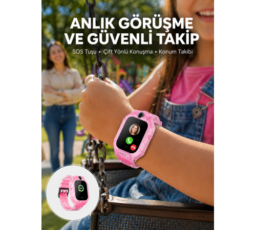 S10 Çocuk Takip Saati Güvenli Alan Uyarısı ve Sesli Mesaj Yeni Nesil