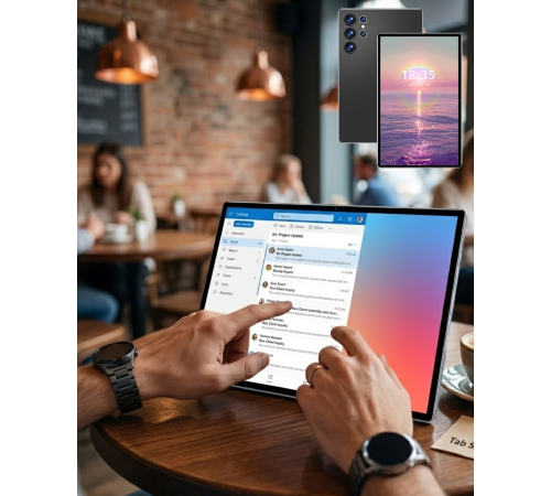 10.1 İnç Android Tablet 16GB RAM 1TB Depolama Klavyeli Tablet Seti