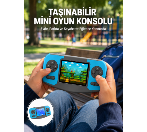 Taşınabilir Mini Video Oyun Konsolu Ergonomik Tasarım