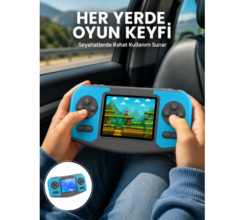 Çocuklara Özel Retro Oyun Konsolu Portatif Eğlence Cihazı