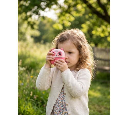 Çocuklar İçin Anında Baskılı Kamera 6 Renk Kalem 5 Rulo Kağıt Hediyeli Eğitici Eğlenceli Fotoğraf Makinesi