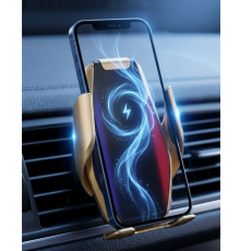 Otomatik Açılan Araç Telefon Tutucu Kablosuz Şarj ve Tek Elle Kullanım
