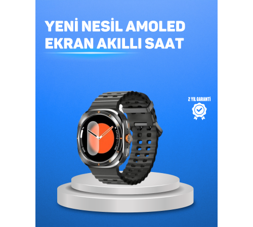 Değiştirilebilir Kordonlu Akıllı Saat IPS Ekran ve Bildirim Desteği