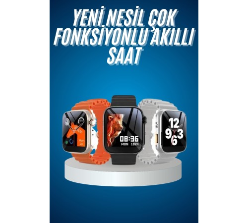 Yeni Nesil Akıllı Saat Müzik Dinleme Bildirim Görme Sesli Asistan Desteği