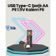 Type-C USB ile Hızlı Şarj Edilebilir AA Kalem Pil | 1.5V Lityum | Çiftli Paket