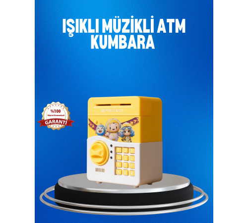 Çocuklar İçin Sarı Elektronik Şifreli Para Biriktirme Kumbarası
