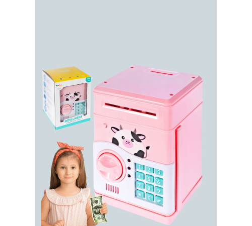 Pembe Elektronik Şifreli Otomatik Para Çeken ATM Kumbarası