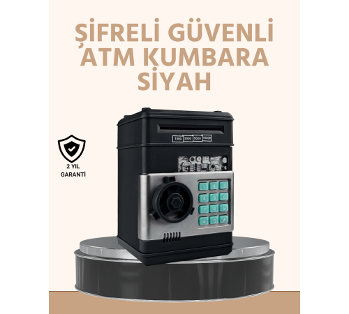 Işıklı Sesli Şifreli ATM Görünümlü Kasa Kumbara