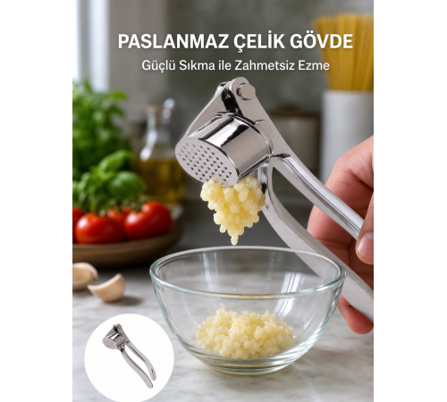 Sarımsak Presi Kolay Temizlik ve Yüksek Basınçlı Ezme
