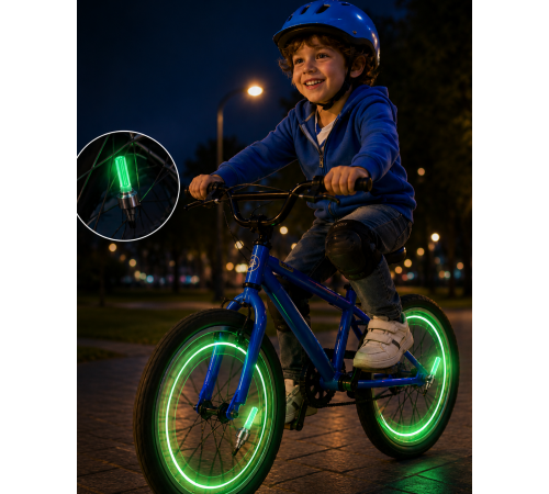 Araç Sibop LED Işığı 2li Set Bisiklet Motosiklet Jant Lambası