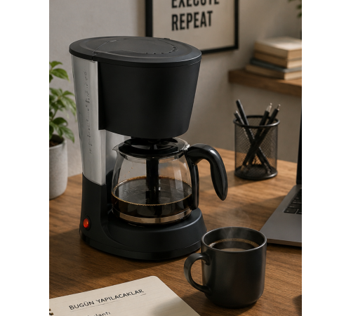 12 Fincan Filtre Kahve Makinesi 1.2 Litre Damlatmaz Sistem Kahve Makinesi