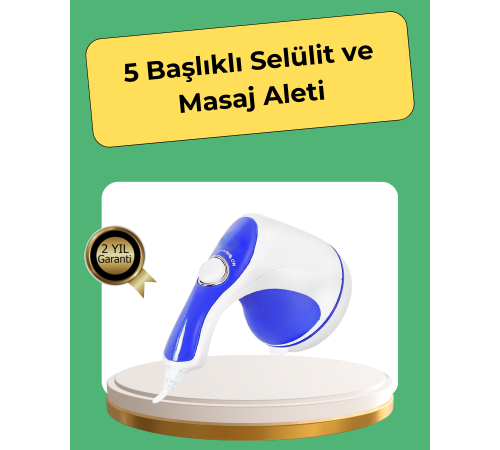 Elektrikli Yağ Yakıcı Masaj Aleti 5 Başlıklı Vücut Şekillendirici