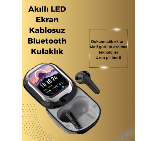 Şık, Akıllı ve Güçlü: LED Ekranlı Kablosuz Kulaklık Seti