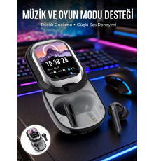 Kişiselleştirilebilir LED Ekranlı Bluetooth Kulaklık – Oyun & Müzik Modlu