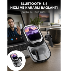 ENC Destekli Bluetooth 5.4 Kulaklık – EQ Ayarlı, Akıllı Kutulu