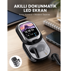 Şık, Akıllı ve Güçlü: LED Ekranlı Kablosuz Kulaklık Seti