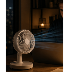 Masaüstü Mini Fan Sessiz Çalışan 2 Hızlı Otomatik Salınımlı Fan