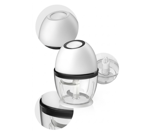 Kablosuz Mini Doğrayıcı 450 ML Şarjlı Sebze Doğrayıcı Paslanmaz Çelik Bıçaklı