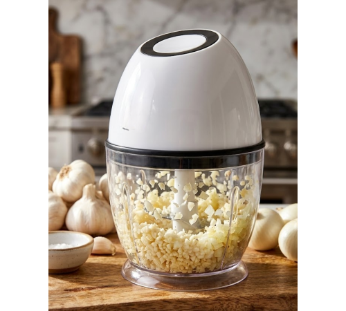 Kablosuz Mini Doğrayıcı 450 ML Şarjlı Sebze Doğrayıcı Paslanmaz Çelik Bıçaklı