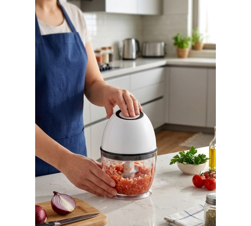 Şarjlı Mini Doğrayıcı 450 ML Kablosuz Sebze Doğrayıcı