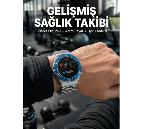 2025 Model Yuvarlak Ekran Android ve İOS Uyumlu GPS Takibi Yapabilen Akıllı Saat Yeni Nesil