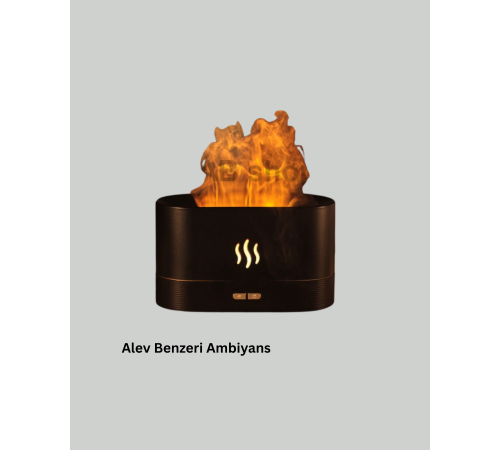 Modern Tasarımlı Alev Efektli LED Aromaterapi Hava Nemlendirici