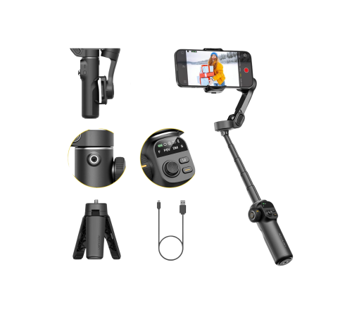 3 Axis Telefon Gimbal Stabilizer Video Çekim Sabitleyici