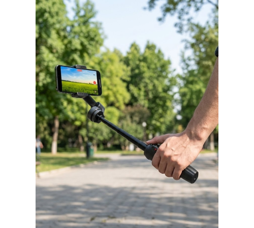 3 Eksen Telefon Gimbal Stabilizer Video Sabitleyici Vlog ve Çekim Aparatı