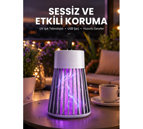 Kamp ve Bahçe İçin Şarjlı Böcek Kovucu Lamba