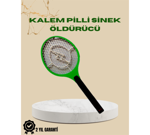 Yüksek Gerilimli Elektronik Sinek Öldürücü – Pil ile Çalışan, Güvenlik Izgaralı