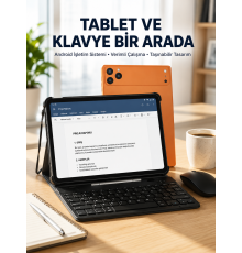 Android Tablet Klavye Kılıflı Dokunmatik Ekran Günlük ve Profesyonel Kullanım