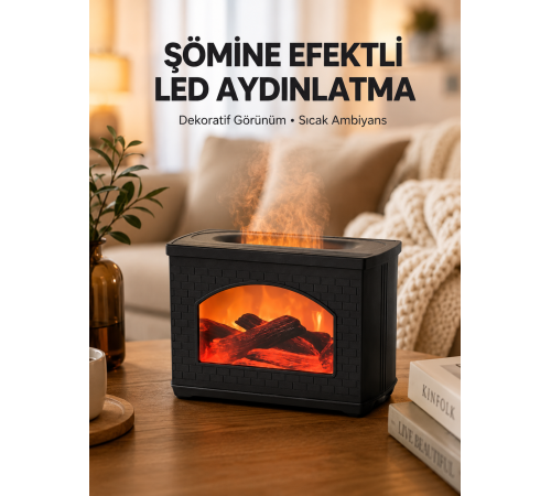 Aromaterapi Destekli Ultrasonik Nemlendirici USB Bağlantılı Sessiz Model