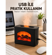 Aromaterapi Difüzör Ultrasonik Sessiz Nemlendirici USB Destekli
