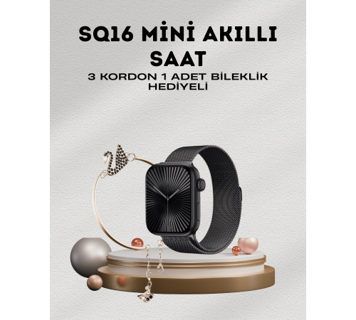 SQ-16 Mini Series 10 – Dokunmatik Akıllı Saat | Kalp Ritmi, SpO2, Uyku Takibi