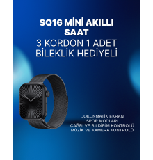 Mini Series 10 Akıllı Saat | 3 Kordon + Bileklik Hediyeli, Tüm Telefonlarla Uyumlu